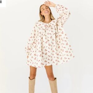 ZOCO ELOISE COLLARED FLORAL DRESS SMALL